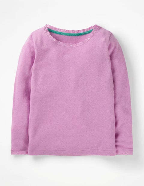 Supersoft Pointelle T-Shirt - Lilac Pink Supersoft Pointelle T-Shirt - Lilac Pink