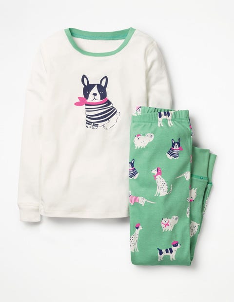 Cosy Long John Pajamas - Turtle Green Doodle Dogs Cosy Long John Pajamas - Turtle Green Doodle Dogs