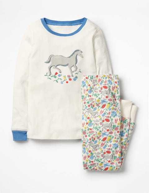 Cosy Long John Pajamas - Multi Wild Ponies Cosy Long John Pajamas - Multi Wild Ponies