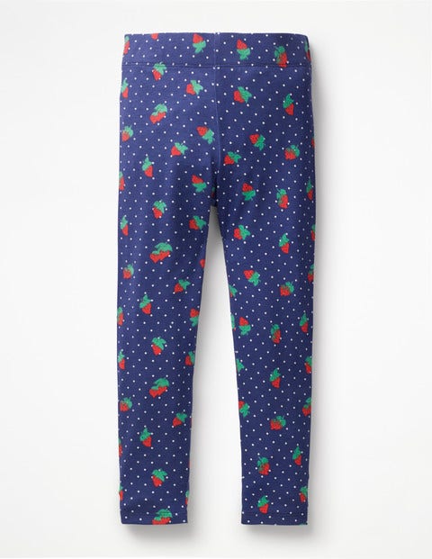 Fröhliche Leggings - Segelblau/Erdbeere, Getupft Fröhliche Leggings - Segelblau/Erdbeere, Getupft