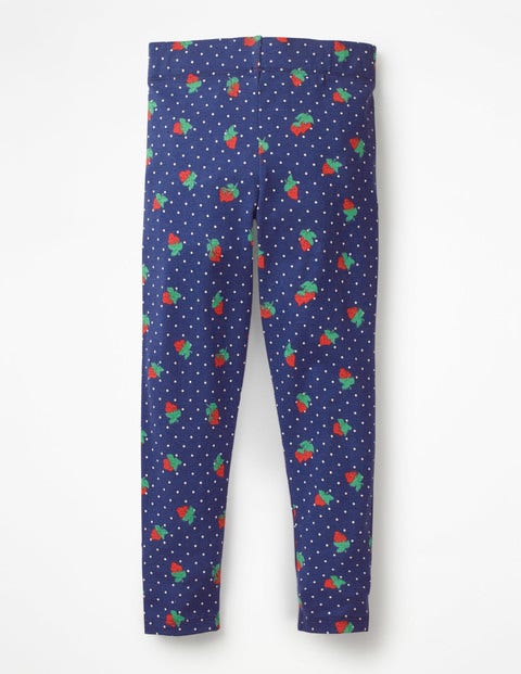 Fröhliche Leggings - Segelblau/Erdbeere, Getupft Fröhliche Leggings - Segelblau/Erdbeere, Getupft