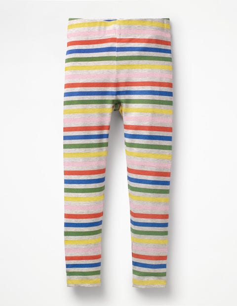 Stripe & Spot Leggings - Grey Marl Rainbow Stripe & Spot Leggings - Grey Marl Rainbow