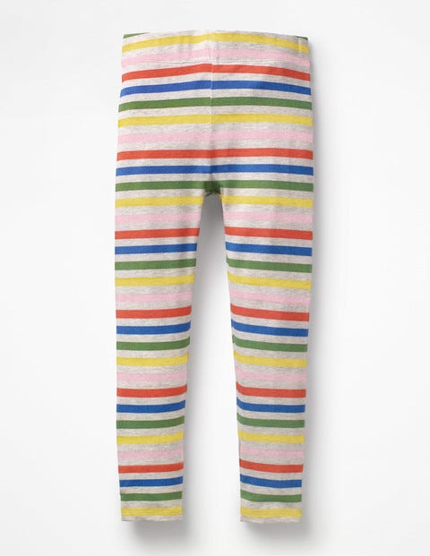 Stripe & Spot Leggings - Grey Marl Rainbow Stripe & Spot Leggings - Grey Marl Rainbow