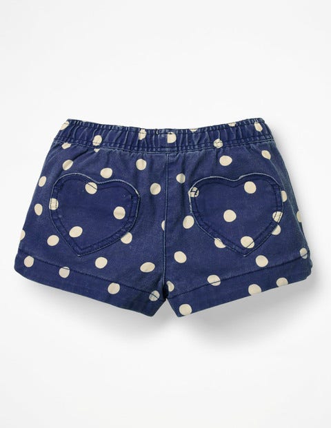 Heart Pocket Shorts - Starboard Blue/Ecru Spot Heart Pocket Shorts - Starboard Blue/Ecru Spot