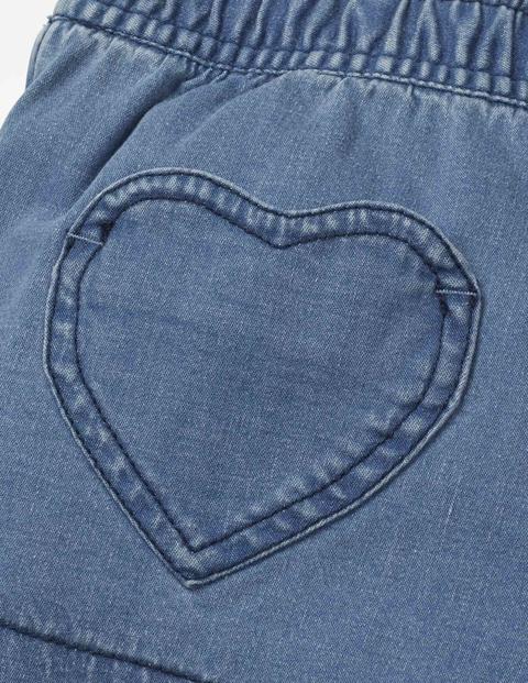 Heart Pocket Shorts - Chambray Blue Heart Pocket Shorts - Chambray Blue