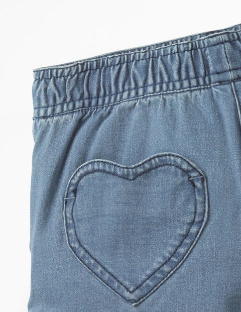 Heart Pocket Shorts - Denim Blue Heart Pocket Shorts - Denim Blue