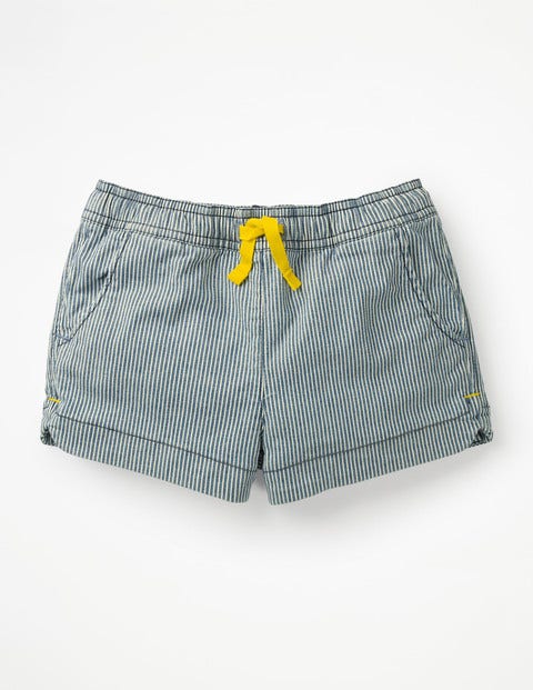 Heart Pocket Shorts - College Blue Stripe Heart Pocket Shorts - College Blue Stripe
