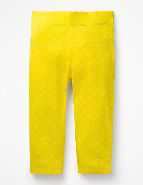 Stripe & Spot Cropped Leggings - Sunshine Yellow Pin Spot Stripe & Spot Cropped Leggings - Sunshine Yellow Pin Spot