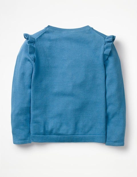 Frilly Cardigan - Elizabethan Blue Frilly Cardigan - Elizabethan Blue