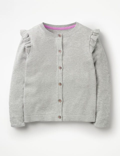 Frilly Cardigan - Silver Marl Frilly Cardigan - Silver Marl