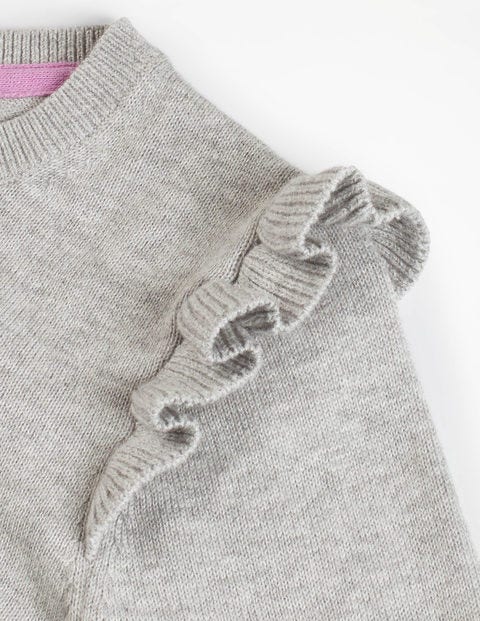 Frilly Cardigan - Silver Marl Frilly Cardigan - Silver Marl