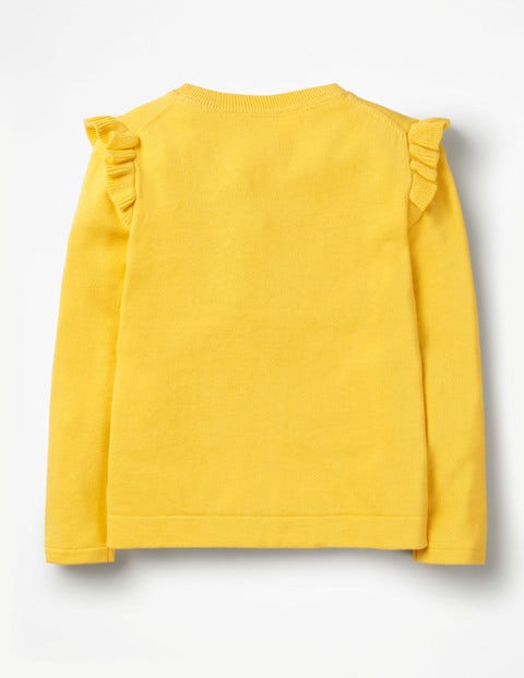 Frilly Cardigan - Sweetcorn Yellow Frilly Cardigan - Sweetcorn Yellow