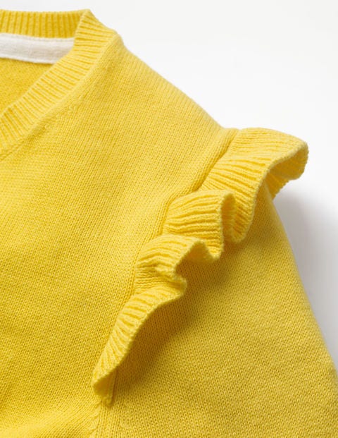 Frilly Cardigan - Sweetcorn Yellow Frilly Cardigan - Sweetcorn Yellow