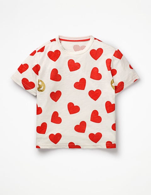 Love T-Shirt - Ivory/Jam Hearts Love T-Shirt - Ivory/Jam Hearts