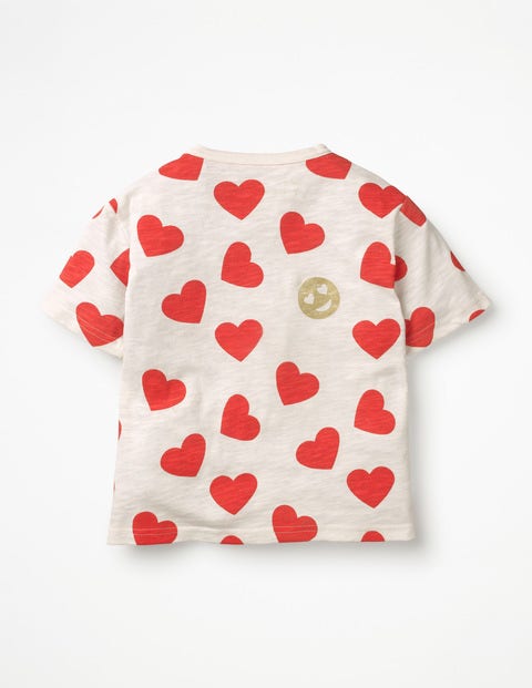 Love T-Shirt - Ivory/Jam Hearts Love T-Shirt - Ivory/Jam Hearts