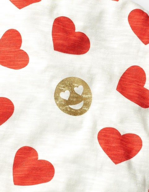 Love T-Shirt - Ivory/Jam Hearts Love T-Shirt - Ivory/Jam Hearts