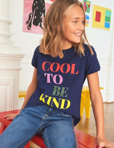 Fun Graphic T-Shirt - College Blue Cool Fun Graphic T-Shirt - College Blue Cool