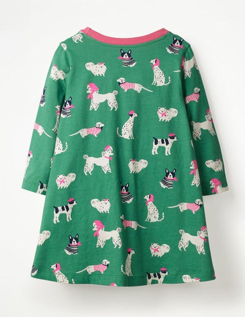 Printed Tunic - Jungle Green Doodle Dogs Printed Tunic - Jungle Green Doodle Dogs
