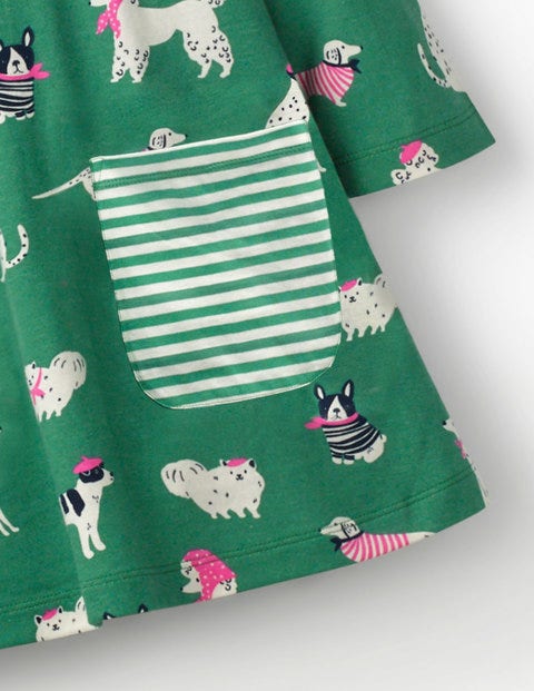 Printed Tunic - Jungle Green Doodle Dogs Printed Tunic - Jungle Green Doodle Dogs