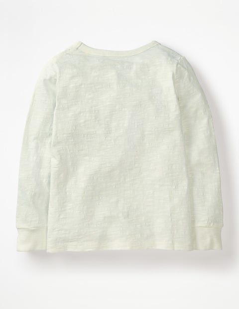 Textured Appliqué T-Shirt - Ivory Dog Textured Appliqué T-Shirt - Ivory Dog