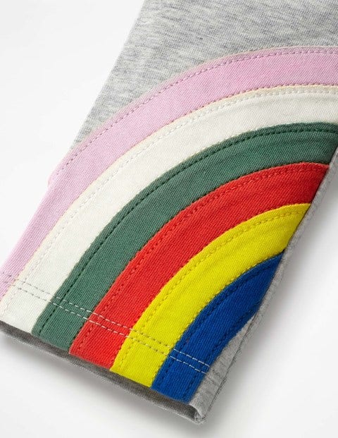 Appliqué Leggings - Grey Marl Rainbows Appliqué Leggings - Grey Marl Rainbows