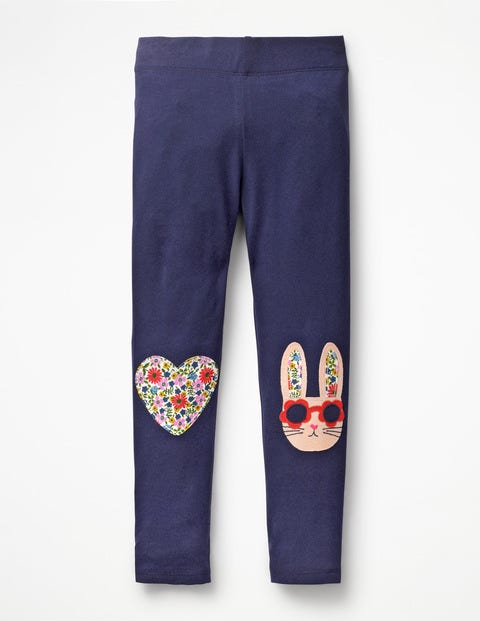 Appliqué Leggings - Navy Bunny Appliqué Leggings - Navy Bunny