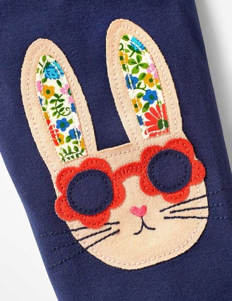 Appliqué Leggings - Navy Bunny Appliqué Leggings - Navy Bunny