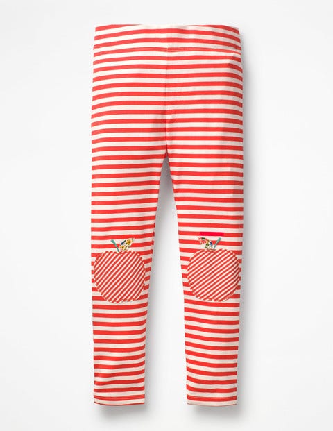 Appliqué Leggings - Beam Red/Ivory Apples Appliqué Leggings - Beam Red/Ivory Apples