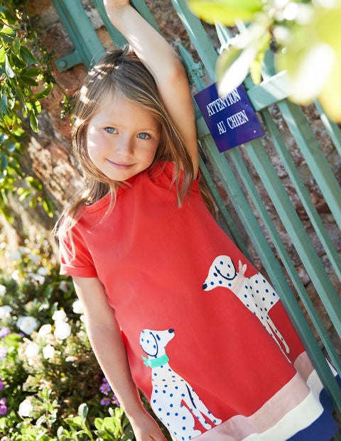 Big Appliqué T-Shirt Dress - Beam Red Dalmations Big Appliqué T-Shirt Dress - Beam Red Dalmations