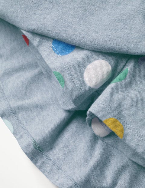 Jupe-Short En Jersey - Pois peints bleu chiné Jupe-Short En Jersey - Pois peints bleu chiné