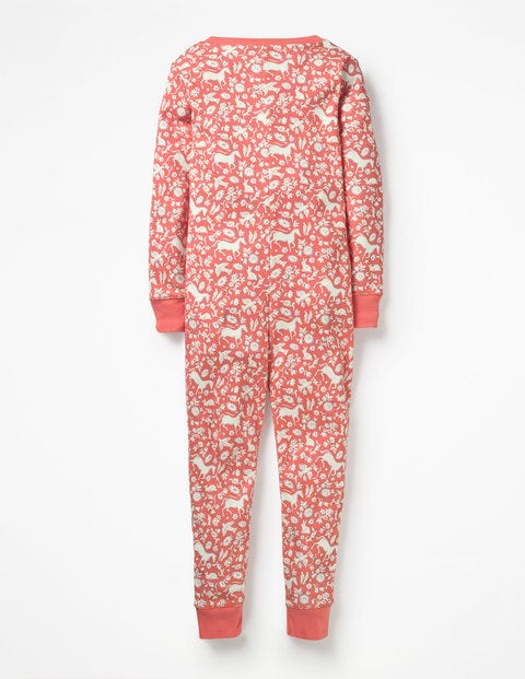 Printed All-In-One Pyjamas - Pink Wild Ponies Printed All-In-One Pyjamas - Pink Wild Ponies