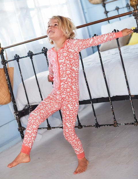Printed All-In-One Pyjamas - Pink Wild Ponies Printed All-In-One Pyjamas - Pink Wild Ponies