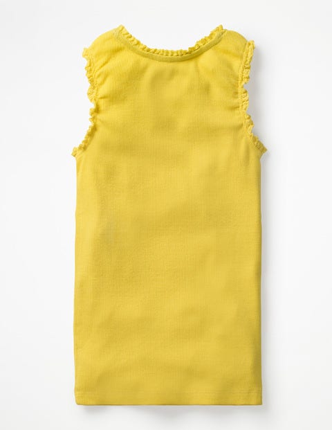 Lace Trim Ribbed Tank - Sunshine Yellow Lace Trim Ribbed Tank - Sunshine Yellow