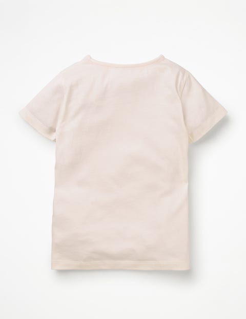 Bouclé Appliqué T-Shirt - Ivory Emoji Bouclé Appliqué T-Shirt - Ivory Emoji