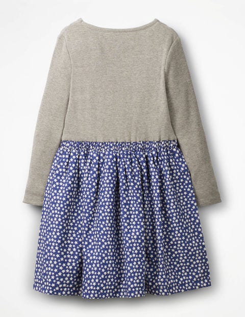 Kleid Mit Auffälligem Muster - Segelblau, Sterne Kleid Mit Auffälligem Muster - Segelblau, Sterne