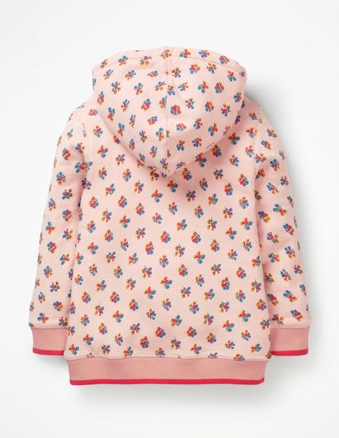 Printed Shaggy Zip-Through - Parisian Pink Vintage Posy Printed Shaggy Zip-Through - Parisian Pink Vintage Posy