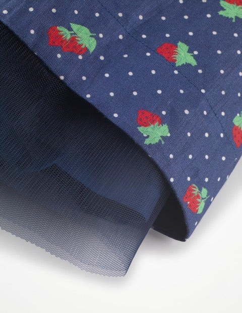 Vintage Dress - Starboard Blue Strawberry Spot Vintage Dress - Starboard Blue Strawberry Spot