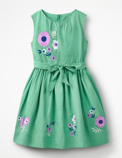 Vintage Dress - Jungle Green Flowers Vintage Dress - Jungle Green Flowers