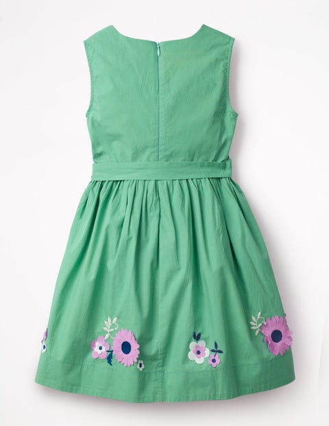 Vintage Dress - Jungle Green Flowers Vintage Dress - Jungle Green Flowers