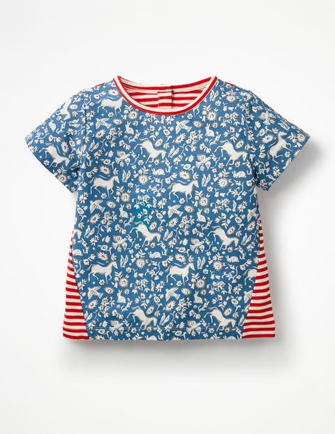 Hotchpotch Printed T-Shirt - Elizabethan Blue Wild Ponies Hotchpotch Printed T-Shirt - Elizabethan Blue Wild Ponies
