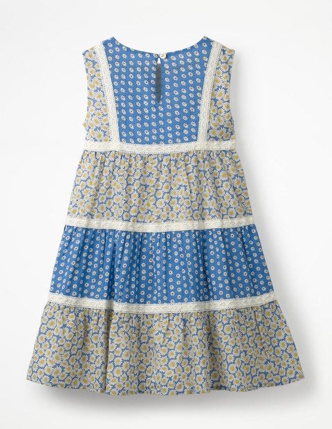 Floaty Hotchpotch Dress - Elizabethan Blue Daisies Floaty Hotchpotch Dress - Elizabethan Blue Daisies