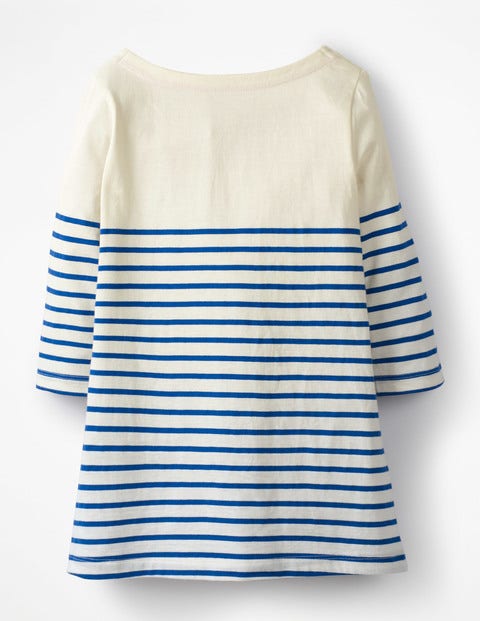 Stripy Appliqué Tunic - Ivory/Duke Blue Rainbow Stripy Appliqué Tunic - Ivory/Duke Blue Rainbow