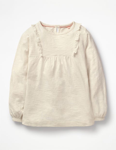 Broderie Longer Length Top - Ivory Broderie Longer Length Top - Ivory
