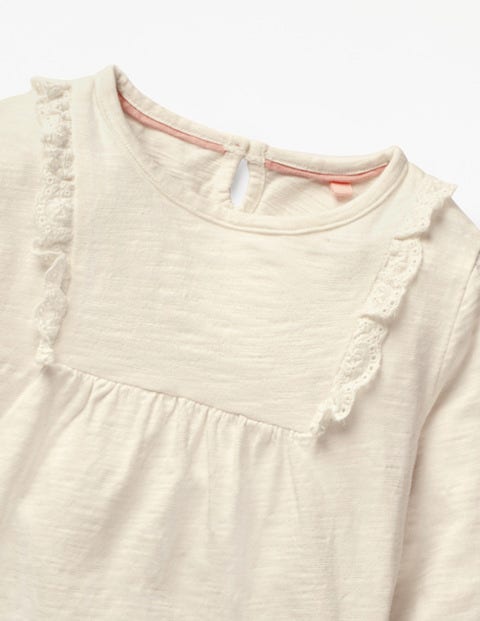 Broderie Longer Length Top - Ivory Broderie Longer Length Top - Ivory