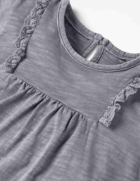Broderie Longer Length Top - Violet Grey Broderie Longer Length Top - Violet Grey
