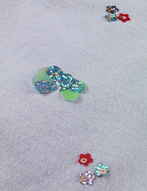 Fun Jersey Woven Dress - Provence Blue Marl Flowers Fun Jersey Woven Dress - Provence Blue Marl Flowers