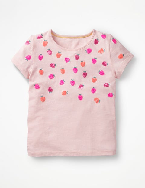 Sparkly Sequin T-Shirt - Parisian Pink Strawberries Sparkly Sequin T-Shirt - Parisian Pink Strawberries