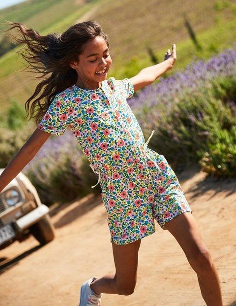 Printed Woven Playsuit - Multi Jolly Floral Printed Woven Playsuit - Multi Jolly Floral
