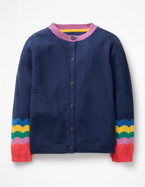 Fun Cardigan - Navy Rainbow Fun Cardigan - Navy Rainbow