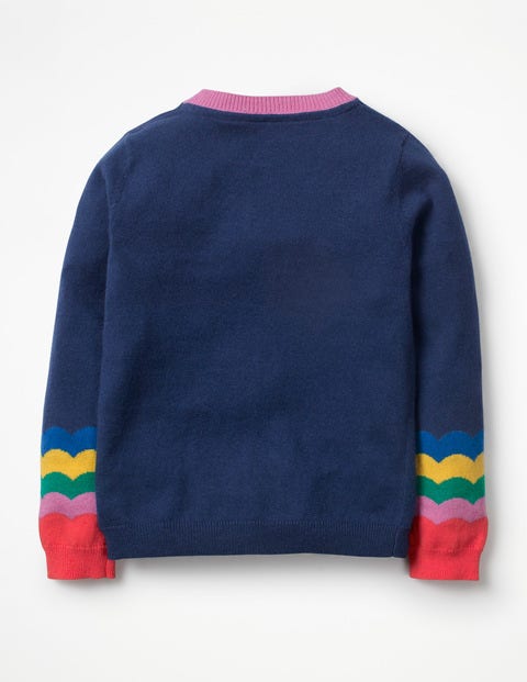 Fun Cardigan - Navy Rainbow Fun Cardigan - Navy Rainbow